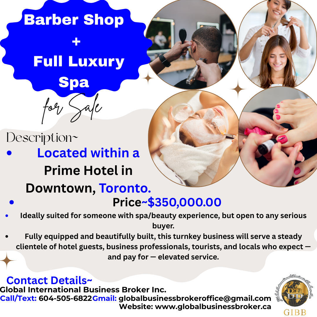 Barber shop + Full Luxury SPA for sale